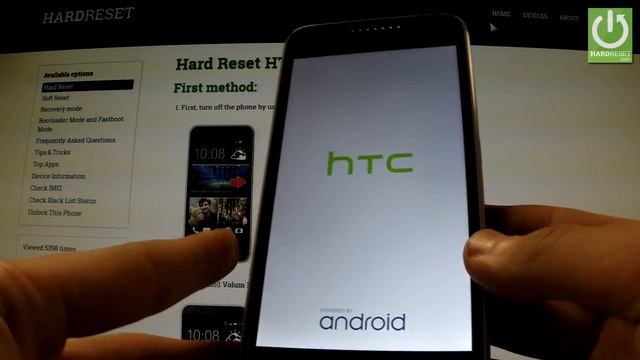Hard Reset HTC Desire 620 - bypass Screen Lock by Recovery Mode смотреть онлайн