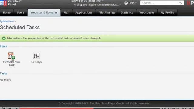 How to Schedule Scheduled Tasks (Cron Jobs) in Plesk 11 Control Panel - End User Interface смотреть онлайн