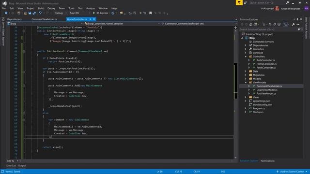 .NET Core Beginner Tutorial - Making a Blog Episode 18 - Comment Section смотреть онлайн