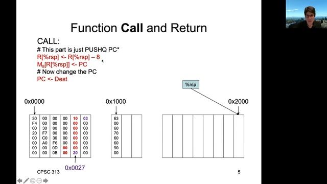y86 Call and Return Instructions смотреть онлайн