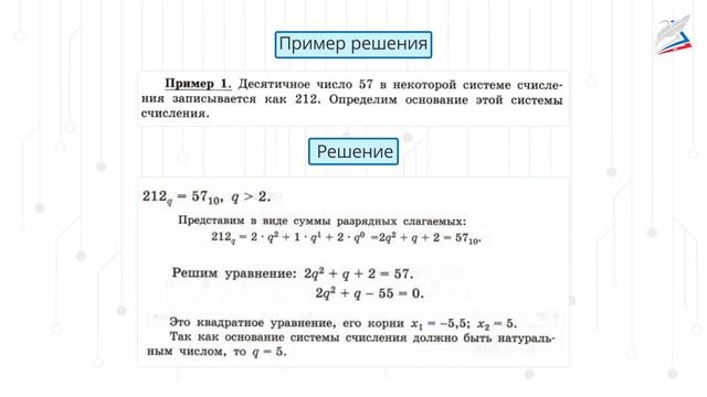 Представление чисел в позиционных системах счисления смотреть онлайн