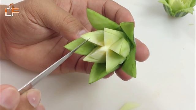 Cute Cucumber Flower Carving Garnish смотреть онлайн