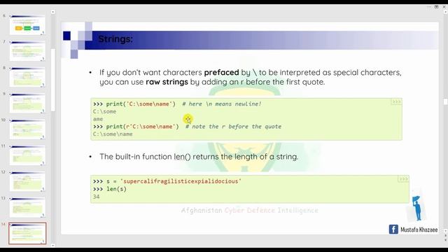 Python 3 Strings Raw Strings Escape Character String Literals смотреть онлайн