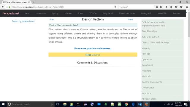 What is filter pattern in Java?
| javapedia.net смотреть онлайн