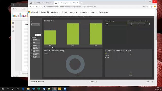 Importer un thème Power BI de la galerie et l'appliquer à notre rapport смотреть онлайн