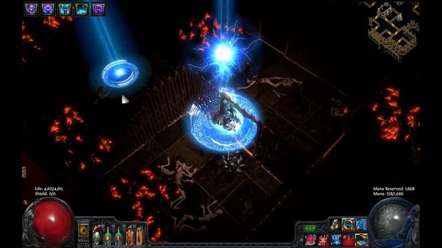 Path of Exile - Lvl 93 Ball Lightning in 77 Shrine map (Rampage League) смотреть онлайн