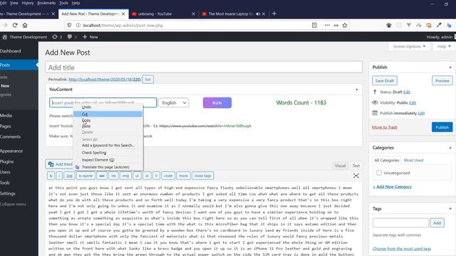YouContent - Unlimited unique content generator from youtube captions WordPress Plugin смотреть онлайн