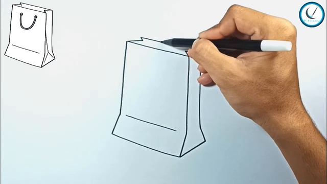 How to Draw Shopping Bag || Papper bag easy drawing and step by step смотреть онлайн