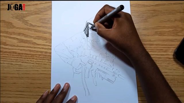 Drawing with F Fineliner call of duty character season 7 | Desenhando com caneta estilizadora CODM смотреть онлайн
