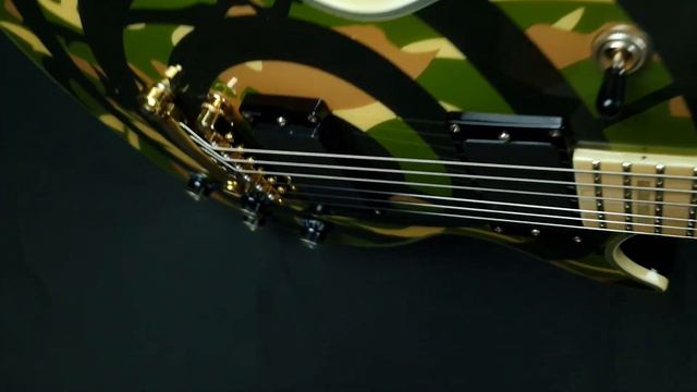 Epiphone Zakk Wylde Les Paul Custom Bullseye Camo Limited Edition 2007 Korea guitar close up video смотреть онлайн