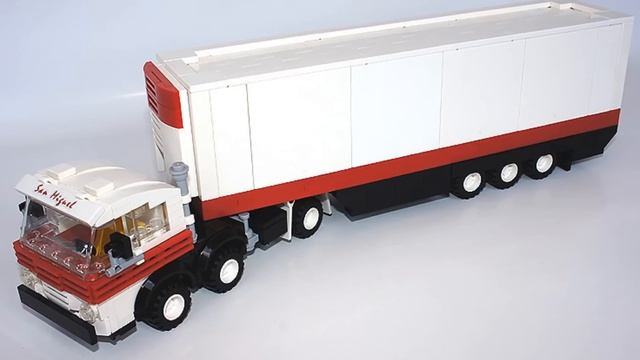 Red & White European Truck