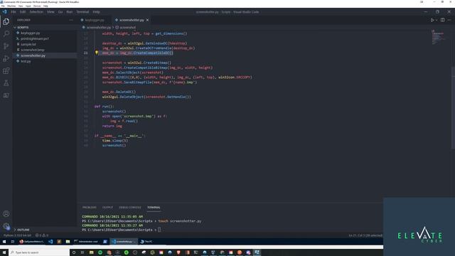 Screenshot Malware in Python смотреть онлайн