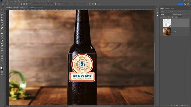 How to Place Logo on Bottle in Photoshop - Quick Photoshop Tutorial смотреть онлайн