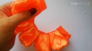 Шикарный цветок из атласных ? лент.