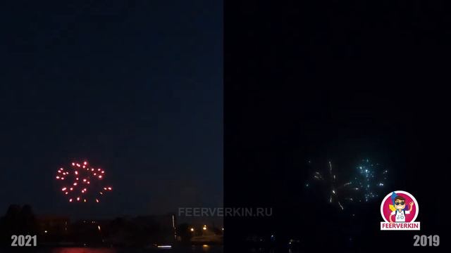 Внимание! Сравните пиро-музыкальные фейерверки! Один сценарий, разные места и время!!! смотреть онлайн