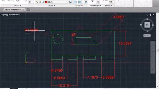 C00902 Parts of a Dimension AutoCAD 2014 Tutorial смотреть онлайн
