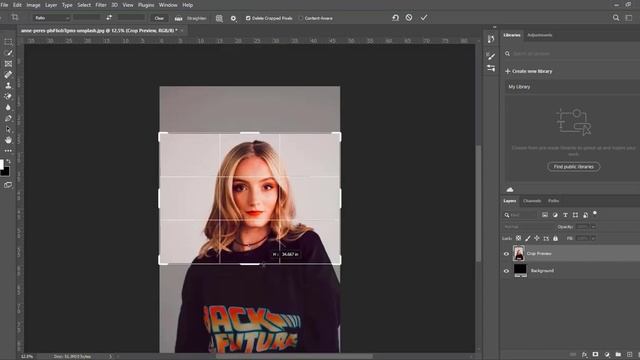 how to crop an image in adobe photoshop 2021 online free смотреть онлайн
