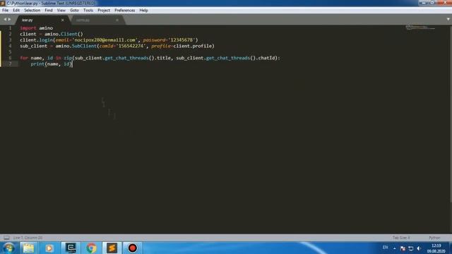 Узнаём ID в Amino на Python | Как создать бота Амино. смотреть онлайн