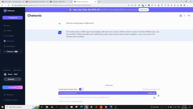 How To Write Scripts For YouTube Videos With A New AI Chat Bot (chatGPT Competitor) смотреть онлайн