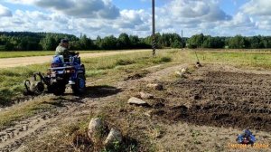 Мотоблок МТЗ Беларус, ИСПЫТАНИЯ ДВУХКОРПУСНОГО ПЛУГА / ВСПАШКА МОТОБЛОКОМ С АДАПТЕРОМ