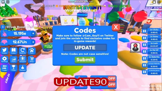 *ALL CODES WORK* [x50,000,000 Clicks] Candy Clicking Simulator ROBLOX | 7 JUNE 2023 смотреть онлайн
