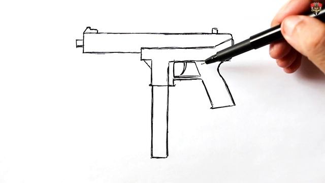 How to draw a Submachine Gun Tec-9 смотреть онлайн