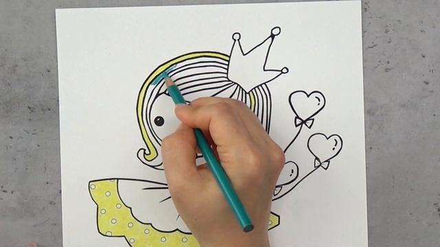 How to Draw a Cute Girl | Free Coloring Page Download | Coloring Book Project #001 смотреть онлайн