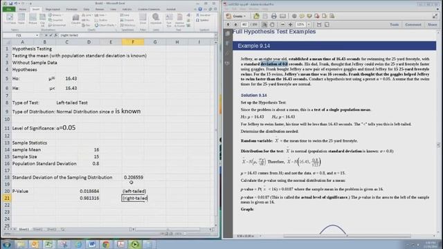Hypothesis Testing - Z-test (Excel) смотреть онлайн