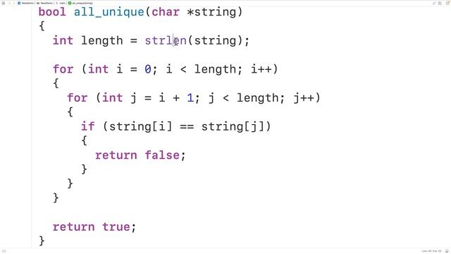 Check If All String Characters Are Unique | C Programming Example смотреть онлайн