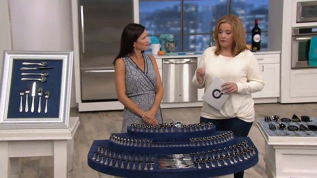 Lenox 18/10 Stainless Steel 112-Piece Flatware Set on QVC смотреть онлайн