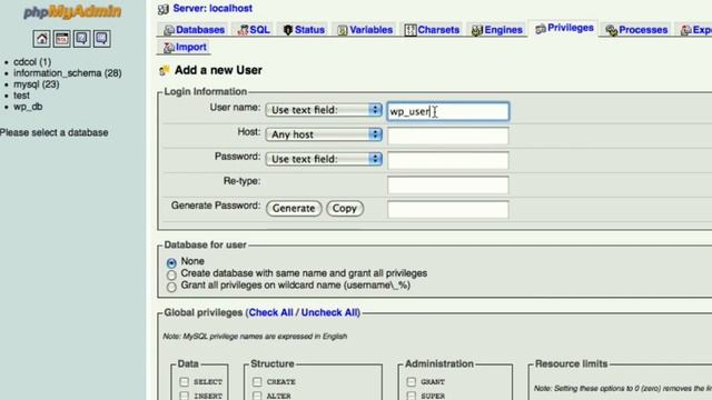 How To Create A Wordpress Database In phpMyAdmin смотреть онлайн