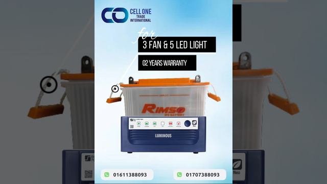 Luminous 700 with rimso 125 Ah Battery IPS package #inverter #luminous #battery #electronics #ips смотреть онлайн