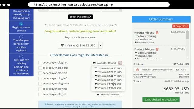 AJAX Hosting Cart - Full Live Preview - WHMCS Order Form Template смотреть онлайн
