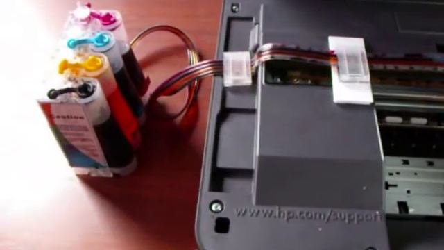 How to install a CISS onto a HP Photosmart B109a and B209a Part 2.wmv смотреть онлайн