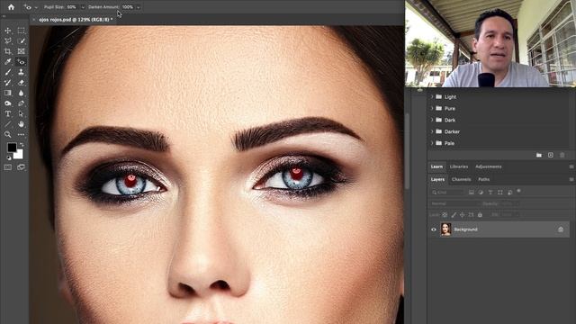 ✅ Como QUITAR los OJOS ROJOS de una IMAGEN en ADOBE PHOTOSHOP CC смотреть онлайн