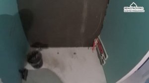 укладка плитки в ванной Этап «1»