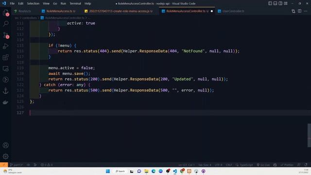 NodeJS Sequelize TypeScript - PART 13 : Role Menu Access смотреть онлайн
