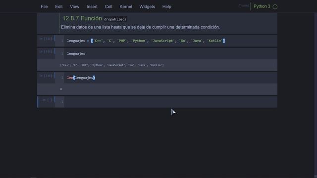 Pandas Taller: 218 Eliminar Datos de una Colección Mientras se Cumpla una Condición con dropwhile() смотреть онлайн