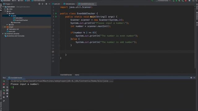 Java Example - Even Odd Checker смотреть онлайн