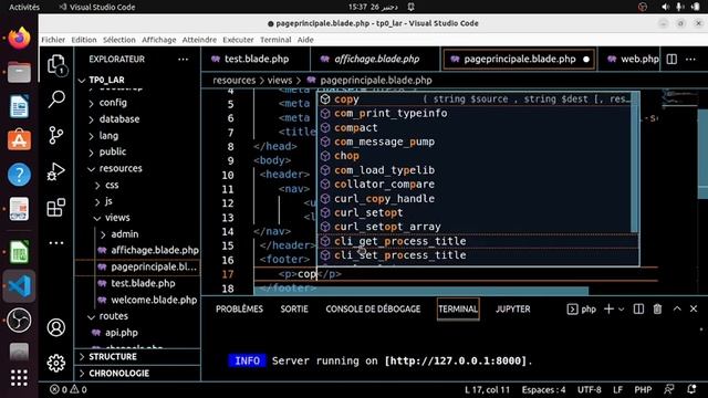 Laravel (Developper en Back-end) : V24 Blade / extends & yield & section смотреть онлайн