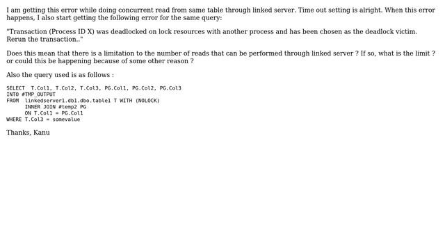 Databases: Cannot fetch the rowset from OLE DB provider "SQLNCLI" for linked server X смотреть онлайн
