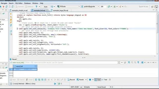 PGXLS | Создание таблиц Excel в PostgreSQL смотреть онлайн