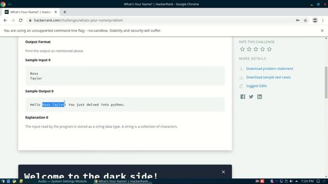 How To Start Programming | HackerRank | Python Problem 16 What's Your Name смотреть онлайн