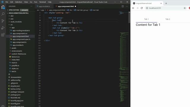 Angular Material UI: Tabs Component смотреть онлайн