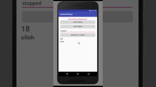 Android example of using Thread and Handler смотреть онлайн