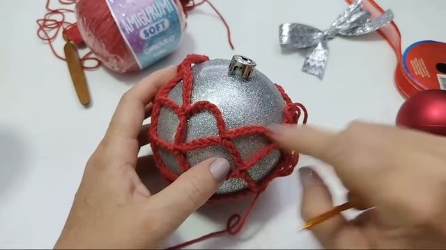 Bola De Natal de Crochê passo a passo Professora Simone Eleotério decoração de natal crochet смотреть онлайн