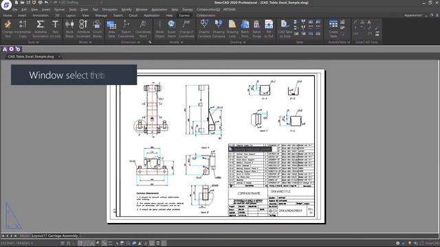 GstarCAD Express Tools- CAD Table to Excel смотреть онлайн