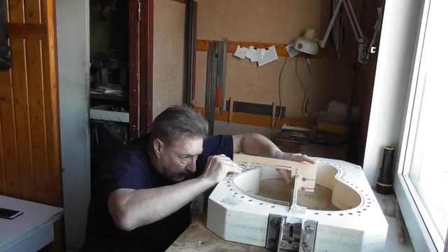 Гитарная форма.Изготовление шаблона сферы для дек(видео №15). смотреть онлайн