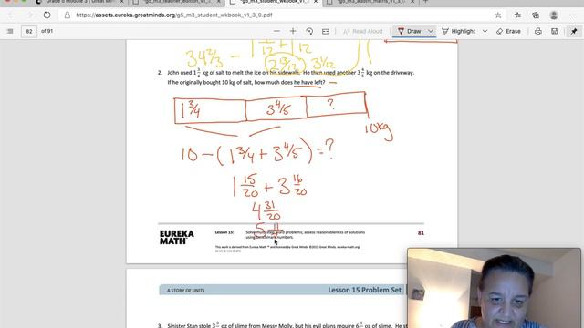 Eureka Math Grade 5 Module 3 Lesson 15 Problem Set смотреть онлайн