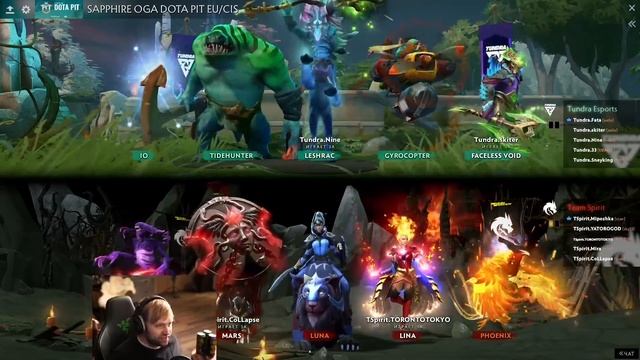 НС смотрит игру Tundra Esports vs Team Spirit | OGA Dota PIT EU/CIS Season 5 смотреть онлайн